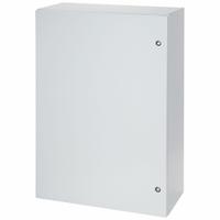 HOFFMAN Enclosure: Steel, 24 in x 20 in x 10 in, NEMA 12/13/4, Solid Cover, Hinged, Powder Coated (MPN CSD242010). Key specifications — Closure Method: 1/4-Turn Latch; Brand: HOFFMAN; Knockouts: Not Included.