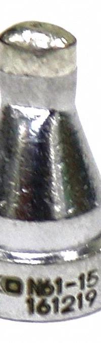 HAKKO Nozzle: Oval, 4.8 mm W, For Use With FR-301/4101/4102/4103/4104 (MPN N61-15). Key specifications — Brand: HAKKO; Manufacturer Part Number: N61-15.