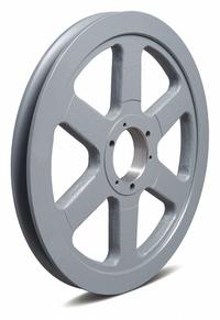 APPROVED VENDOR V-Belt Pulley: B184, 1 Groove, 18.75 in OD, Bushed Bore, SK, Quick Detachable (MPN 1841B). Key specifications — Pulley Industry Number: B184; Pitch Diameter: 18.4 in (5L, B); For Belt Section (broad, with similar types): 4L, A, or AX.