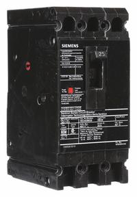 SIEMENS Molded Case Circuit Breaker: 25 A Amps, 42kA at 480V AC, Fixed, Load Side Lug, ABC, HED4 (MPN HED43B025). Key specifications — Phase Connection: ABC; Instantaneous Trip: Fixed; Terminal Connection: Load Side Lug; Series: HED4; Max. AIR Rating: 42kA at 480V AC.
