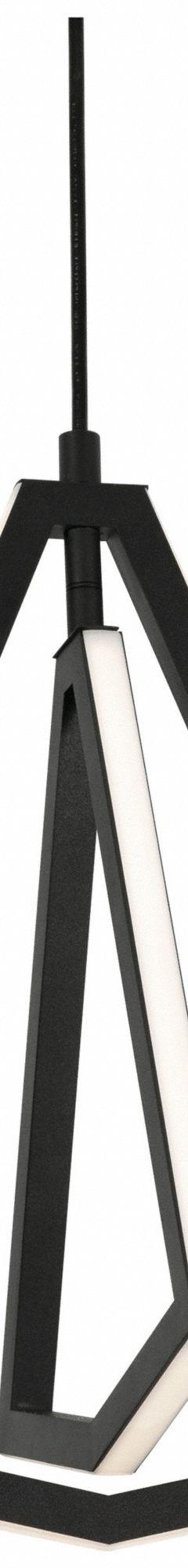 AFX INC. Pendant: 12 5/8 in Dia, 14 7/8 in Ht, Black, 1,000 lm, 3000K, 20 W, 120V AC, Dimmable (MPN GNAP15L30D1BK). Key specifications — attr1257651: 120V AC; attr1257625: AFX INC.; attr1257628: 3000K; attr1257630: Yes; attr1257619: Black.