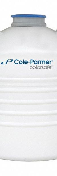 COLE-PARMER Cryogenic Dewar: 30 L Capacity, 18 1/4 in Overall Dia, 25 7/8 in Overall Ht, Aluminum (MPN 4426056). Key specifications — Brand: COLE-PARMER; Material: Aluminum; Includes: Level Rulers; Included Safety Features: Lockable.