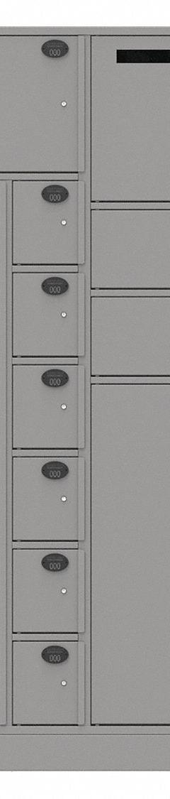 SENTINEL Law Enforcement Evidence Locker: Non-Pass-Through Backing, Slam Latch, 12 Compartments (MPN 12AA-NPT). Key specifications — Brand: SENTINEL; Product Ships: Assembled; Color: Gray.