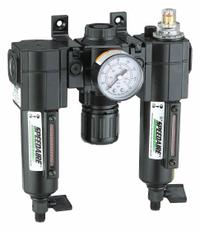 SPEEDAIRE Filter/Regulator/Lubricator: 1/4 in NPT, 51 cfm, 250 psi Max Op Pressure, 5 micron (MPN 7D692). Key specifications — attr109524: SPEEDAIRE.