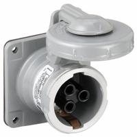 HUBBELL Pin and Sleeve Receptacle: Silver, 250V DC/600V AC, Three Phase, 30 A, 3 Pole, 4 Wire (MPN HBL430RS1W). Key specifications — Brand: HUBBELL.
