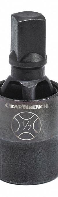 GEARWRENCH Socket Adapter: 1/2 in Input Drive Size, Black Oxide, 1/2 in Output Drive Size, Square (MPN 84715). Key specifications — attr1204900: Square; attr1204904: Locking Not Included; attr1204910: GEARWRENCH; attr1204913: Black Oxide.