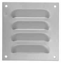 HOFFMAN Louvered Vent Kit: Louver Plate Kit, Mild Steel, 5.62 in Overall Ht, 5.5 in Overall Wd, Gray (MPN AVK44). Key specifications — Brand: HOFFMAN; Manufacturer Part Number: AVK44.
