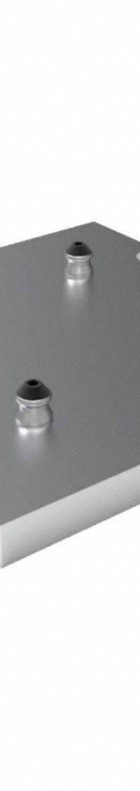VEKTEK Fixture Plates: Steel, Rectangular, 104.5 lb Wt, 400 mm W x 400 mm L x 60.1 mm H, 4 Studs (MPN 572140). Key specifications — Product Type: Fixture Plate; Brand: VEKTEK.