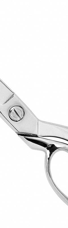 CLAUSS Fabric Shears: Right-Hand, 10 in Overall Lg, Straight, Steel, Pointed, Silver, Offset Handle (MPN 10740). Key specifications — attr308500: Steel; attr308502: Silver; attr308505: Right-Hand; attr308522: Canvas; attr324896: CLAUSS.