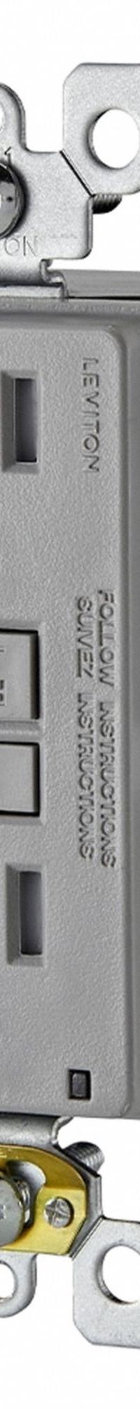 LEVITON Receptacle: Decorator Duplex, 5-15, Gray, 125V AC, 15 A, 2 Pole / 3 Wire (MPN AFTR1-GY)