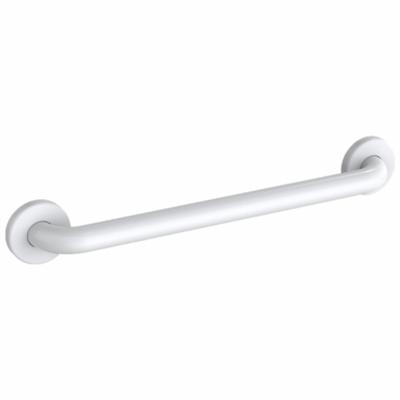 WINGITS Wall Grab Bar: Straight, 18 in Lg, 1 1/4 in Dia, Stainless Steel, Painted - Anti-Microbial Grab Bars