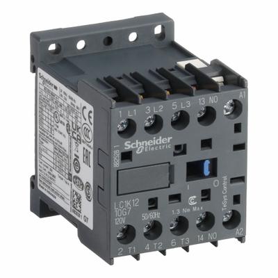SCHNEIDER Miniature IEC Magnetic Contactor: Non-Reversing, 3 Poles, 3NO Contacts - Miniature, Non-Reversing IEC Contactors