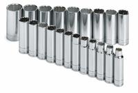 SK PROFESSIONAL TOOLS Socket Set: 1/2 in Drive, 21 Piece, 12-Point, Metric, 10 mm to 32 mm (MPN 1951). Key specifications — attr1224269: 1/2 in; attr1204685: Not Tether Capable; attr1204650: 10 mm to 32 mm; attr1204673: Socket Bits Not Included; attr1204688: SK PROFESSIONAL TOOLS; attr1224230: Friction; attr1206170: Deep Sockets.