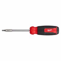 MILWAUKEE Multi-Bit Screwdriver: Hex Tip, 1/4 in/2.5 mm/2 mm/3 mm/4 mm/5 mm Tip Size, Cushion Grip (MPN 48-22-2908). Key specifications — attr1205303: MILWAUKEE.