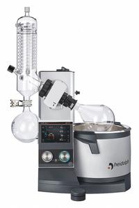 HEIDOLPH Rotary Evaporator: Manual, 5 L, 10 RPM to 280 RPM, 1,300 W Heating Capacity (MPN 036041021). Key specifications — Brand: HEIDOLPH; Height Adjustment Method: Manual; Included Glassware Series and Type: G3 Vertical Condenser; Vacuum Controller: Yes; Vapor Temperature Sensor: No; Features: Direct Access to Two Favorites on the Start Screen.