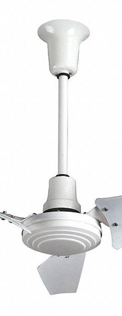 VES Ceiling Fan: 6,619 cfm Airflow, 60 in Blade Dia, 3 Speeds, 120V AC, Single Phase, White, 0.97 A (MPN INDC60ODP). Key specifications — Voltage: 120V AC; Light Kit: No; Number of Speeds: 3; Phase: Single; Current: 0.97 A; Brand: VES.