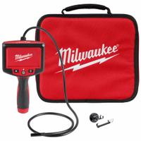 MILWAUKEE Inspection Camera: 640 x 480, 4 ft Shaft Lg, 0.31 mm Shaft Dia, 10 mm Camera Dia, Fixed (MPN 2319-20). Key specifications — Brand: MILWAUKEE; Camera Pixel Resolution: 640 x 480; Features: 180° Image Rotation; Includes: Plumbing Ball Attachment; Display Portability: Fixed.