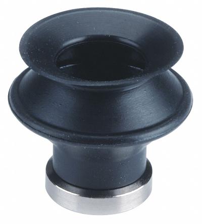 SMC Vacuum Pad: Bellows, w/o Adapter, 20 mm Pad Dia, Fluoro Rubber, Black with Green Mark - Bellows Type Automotive & Industrial Vacuum Pads