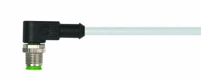MURRELEKTRONIK Cordset: M12 Male Right Angle X Bare Wire, 5 Pins, Gray, PUR, 3 m Cable Lg - Single-Ended Cordsets with PUR Jacket for Twisting Applications