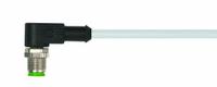 Cordset: M12 Male Right Angle X Bare Wire, 5 Pins, Gray, PUR, 3 m Cable Lg, 4 A Max Current (A) (MPN 7000-12121-2350300). Key specifications — Cable Jacket Color: Gray; End 1 Gender: Male; End 1 Mounting Orientation: Right Angle; End 2 Connection Type: Bare Wire; IP Rating: IP65; Brand: MURRELEKTRONIK; Wire Size: 22 AWG; Cable Jacket Material: PUR.
