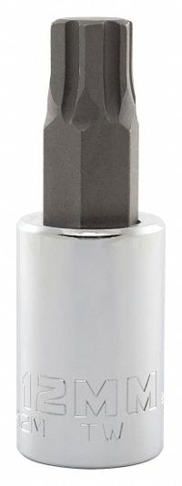 PROTO Socket Bit: 1/2 in Drive Size, Hex Tip, 12 mm Tip Size, 2 3/4 in Overall Lg, Fixed Insert (MPN J5441R-12M). Key specifications — attr1204765: Fixed Insert; attr1204767: PROTO.