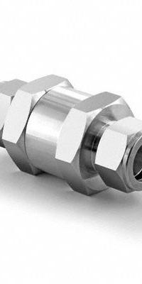 HAM-LET Check Valve: Poppet, Inline Valve Body, 1/8 in Pipe Size, Let-Lok® x Let-Lok®, Let-Lok, FKM (MPN H-400-SS-L-1/8"-1/3 PSI). Key specifications — Brand: HAM-LET; Seat Material: 316 Stainless Steel.