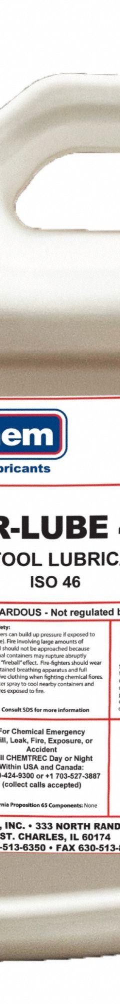 PETROCHEM Air Tool Oil: Mineral, 420°F Max. Op Temp., NSF H2, 1 gal Container Size, Jug (MPN AIR-LUBE 46). Key specifications — attr1321222: Mineral; attr1321227: 46; attr1321244: PETROCHEM; attr1321245: Jug.