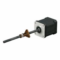 PBC LINEAR Precision Lead Screw: Lead Screw Assembly, Anti-Backlash, PTFE, Stainless Steel, 300, B (MPN LSR1001T-0300-TCF-140-NNN-N). Key specifications — Motor IP Rating: IP40; Motor Length: 36.0 mm; Nut Shape: Triangle; Nut Type: Anti-Backlash; Phase: 2; Rated Current: 1.5 A; Steps per Revolution: 200; Brand: PBC LINEAR.