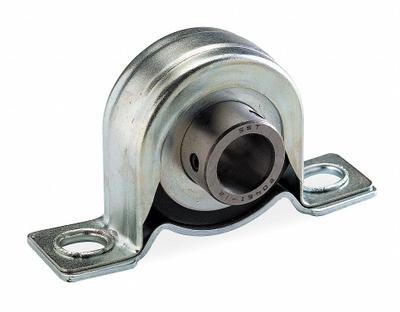 Dayton Pillow Block Bearing: 1 in Bore, Steel, Set Screws, 1 1/2 in Shaft Ht - Stamped Steel Pillow Block Ball Bearings