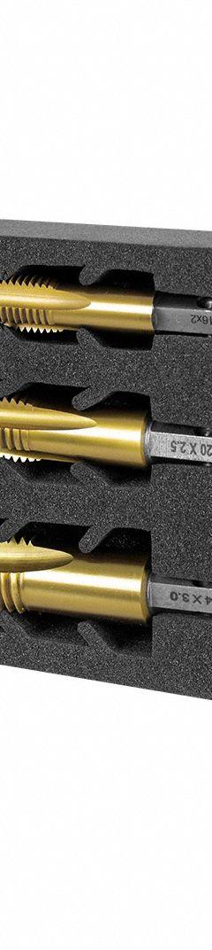 HOLEMAKER TECHNOLOGY Impact Tap Set: 12 Pc, M12x1.75 Metric/M16x2 Metric/M20x2.5 Metric/M24x3 Metric (MPN 308010-SET2). Key specifications — attr1300563: M16 Impact Tap; attr1300542: HOLEMAKER TECHNOLOGY.
