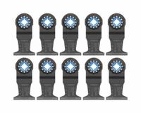 BOSCH Oscillating Tool Blade: 1 3/4 in Blade Wd, 4 in Overall Lg, Plunge Cutting, Carbide, 10 PK (MPN OSL134C-10). Key specifications — attr1097473: Wood; attr1097476: BOSCH; attr1097456: Plunge Cutting.