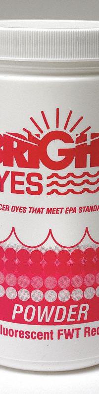 BRIGHT DYES Dye Tracer Powder: Red, Water Tracing Dye, 3 to 6 min, <100 ppb (MPN 105403). Key specifications — Brand: BRIGHT DYES; Dissolution Time: 3 to 6 min; Color: Red; Dye Type: Water Tracing Dye; Coverage: 60,000 gal (Strong Visual), 600,000 gal (Light Visual); Detectability: 100 ppb.