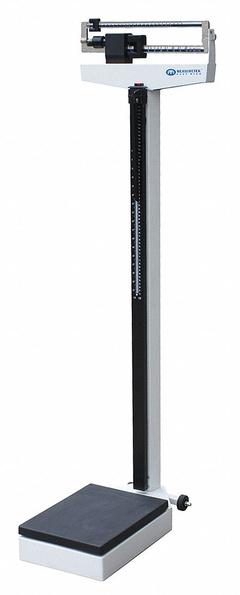 MEASURETEK Medical Scale: Mechanical, kg/lb, 10 3/4 in Weighing Surface Wd (MPN 12R995). Key specifications — Brand: MEASURETEK; Weighing Units: lb; Standards: FDA; Includes: Wrench.