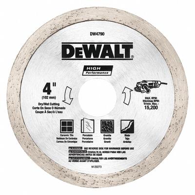 DEWALT Diamond Saw Blade: Stone, 4 in Blade Dia., 5/8 in_7/8 in_13/16 in Arbor Size - Tile-Cutting Blades