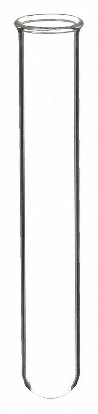 APPROVED VENDOR Test Tube: 25 mL, Test Tube, 18 mm Body Dia, 150 mm Overall Ht, Colorless, Round (MPN 5PTG2). Key specifications — Graduated: No; Includes Closure: No; Body Color: Colorless; Brand: APPROVED VENDOR; Bottom Shape: Round.