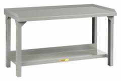 LITTLE GIANT Workbench: Adj Ht, Steel, 60 in x 36 in, 4,500 lb Overall Load Capacity, Gray (MPN WSL2-3660-AH). Key specifications — Brand: LITTLE GIANT.