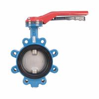 GHIBSON Butterfly Valve: 4 in Pipe Size, Concentric, 250 psi Max. Pressure (CWP), Lug, 8 Bolt Holes (MPN 531S-4). Key specifications — Brand: GHIBSON; Handle Type: Lever; Disc Material: Stainless Steel.
