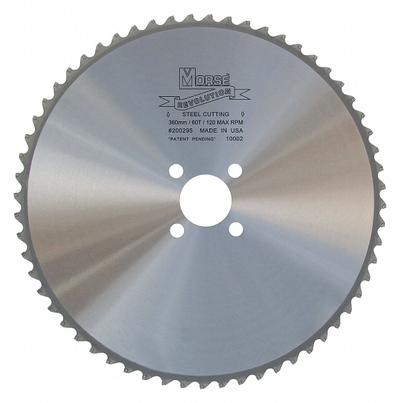 MORSE Circular Saw Blade: 14 3/16 in Blade Dia., 60 Teeth, 0.11 in Cut Wd - Steel & General Metal-Cutting Blades