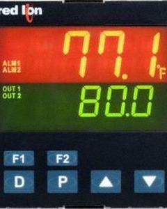 RED LION PID Temperature Controller: Red Lion, 1/16 DIN Size, B/E/J/K/L/R/RTD/S/T/TXK/U, PID, 24V DC (MPN PXU100B0). Key specifications — Brand: RED LION; Alarms: 2 Relay, Form A, Form C; Control Mode: PID; Current: 0 to 50 mA; Display Type: Analog; Input Voltage: 24V DC; Output: Relay; Product Type: PID Temperature Controller.