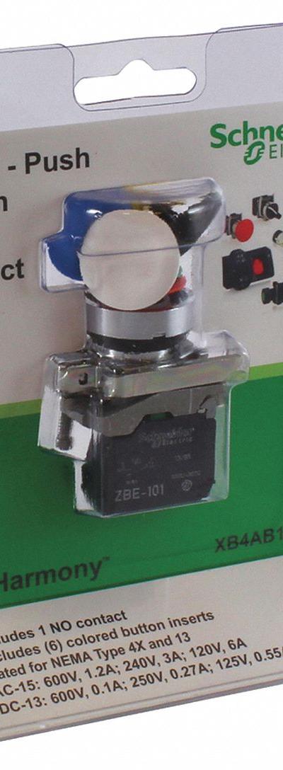 SCHNEIDER Flush Push Button Operator: Non-Illuminated - Flush-Mount Push Buttons