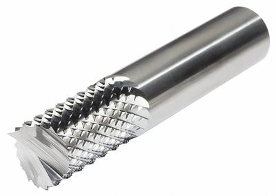 MICRO 100 Solid Router Bit: Diamond Cut, Fishtail, 3/8" Cut Dia, 1" LOC (MPN RDE-100) - Diamond-Pattern Router Bits for Composites