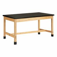 Plain Apron Table: 30 in Overall Wd, 42 in Overall Ht, 6 ft Overall Lg, Epoxy, 500 lb Load Capacity (MPN P7406K30N). Key specifications — Brand: DIVERSIFIED SPACES; Countertop Material: Epoxy.