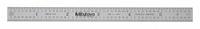 MITUTOYO Flexible Rule: 182-203, 6 in, 0.02 in Thick, 1/100 in/1/64 in, Chrome, Black, Flex, Vinyl. Key specifications — attr939978: 1/100 in; attr934745: MITUTOYO; attr944504: Inside Read; attr944509: Chrome; attr939993: Decimal; attr986193: Etched.