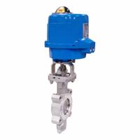 BONOMI Electrically Actuated Butterfly Valve: Stainless Steel, 100 to 240V AC, 2 1/2 in Pipe Size, 4 (MPN ME9101-003-2-1/2). Key specifications — Brand: BONOMI; Input Control Signal: Manual; Disc Material: Stainless Steel.