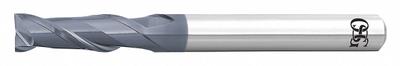 OSG Square End Mill: Carbide, WXL Coated, 2 Flute, 3.5 mm Mill Dia, 10.5 mm LOC - Carbide Square End Mills for Hardened Materials