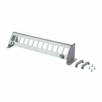 METZ CONNECT Patch Panel: Rail, Aluminum Zinc Sheet, 45° Mounting Angle, 12 Ports - Voice & Data Housings, Panels & Connector Components