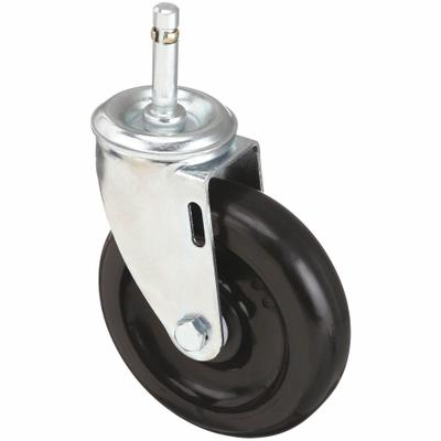 APPROVED VENDOR Stem Caster: Swivel, No Brake, 5 in Wheel Dia., 1 1/4 in Wheel Wd - NSF-Listed Sanitary Friction-Ring Stem Casters
