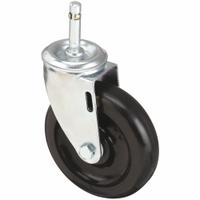 APPROVED VENDOR Stem Caster: Swivel, No Brake, 5 in Wheel Dia., 1 1/4 in Wheel Wd, 6 in Mounting Ht (MPN P12S-PB050D-SG2). Key specifications — attr1111099: APPROVED VENDOR; attr1111095: Black; attr1176855: Swivel.