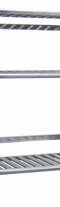 NEW AGE INDUSTRIAL Cantilever Rack: 48 in x 21 in x 72 in, 3 Shelves, 300 lb Shelf Capacity (MPN 99871). Key specifications — Material: Aluminum; Shelf Configuration: Standalone; Brand: NEW AGE INDUSTRIAL.