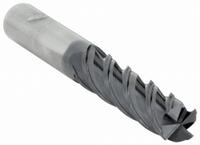 WIDIA HANITA Corner Chamfer End Mill: Carbide, AlTiN Coated, 4 Flute, 5/8" Mill Dia, 2-1/4" LOC (MPN 4V1516006NW)